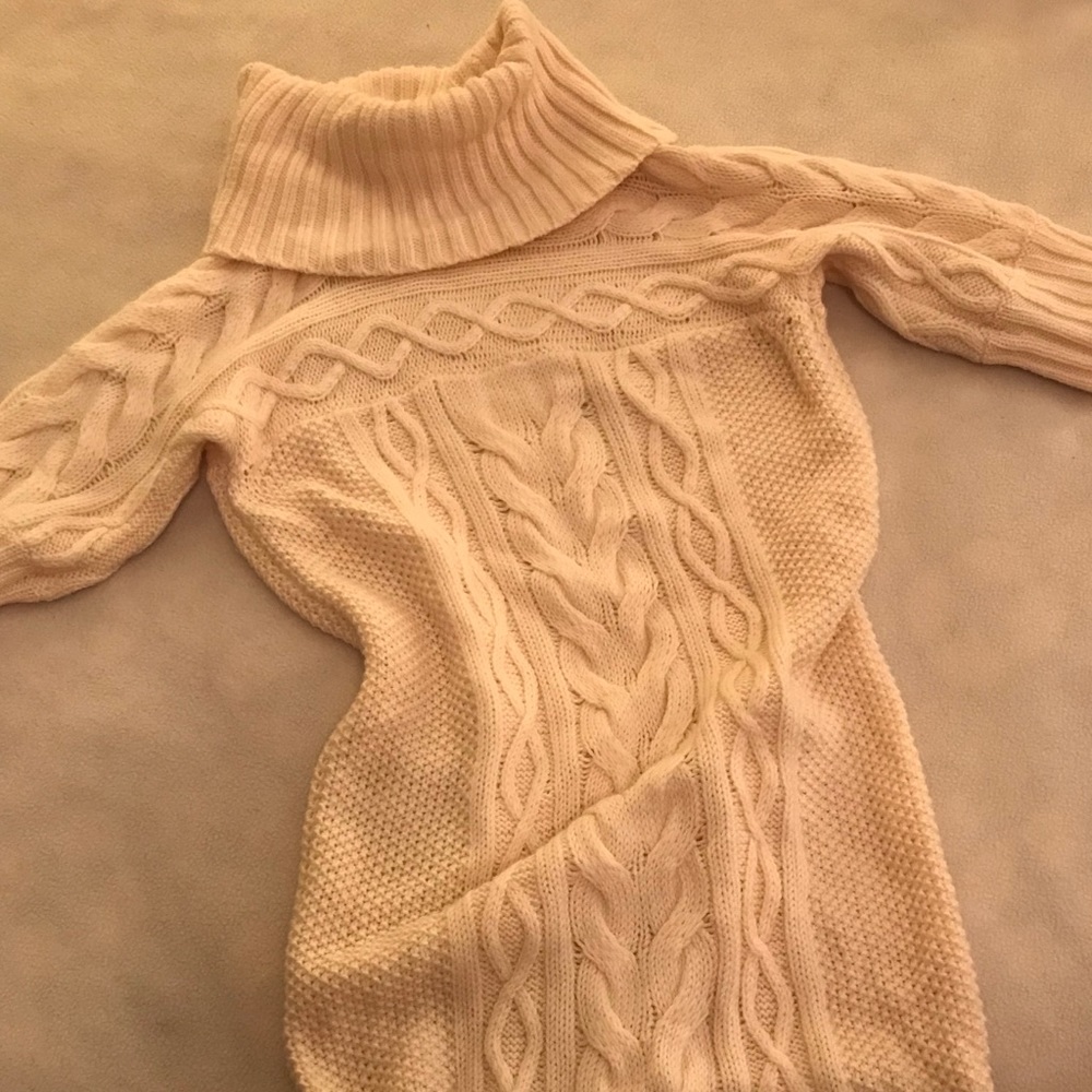 Cream Sweater Dress by Banana Republic
